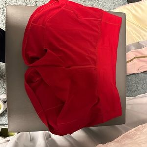 Red speed up lululemon shorts